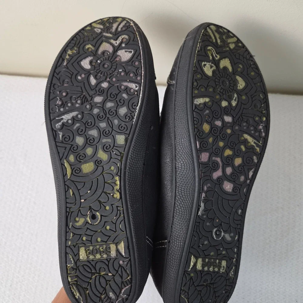 BOBS from Skechers B Cute Clean Life Black Faux Fur Lined Sneakers 7.5 113836